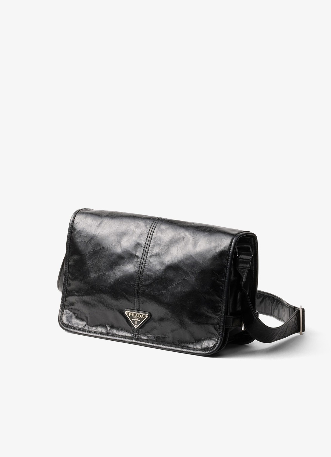 Prada Schoudertas van kalfsleer - detail 6 zwart
