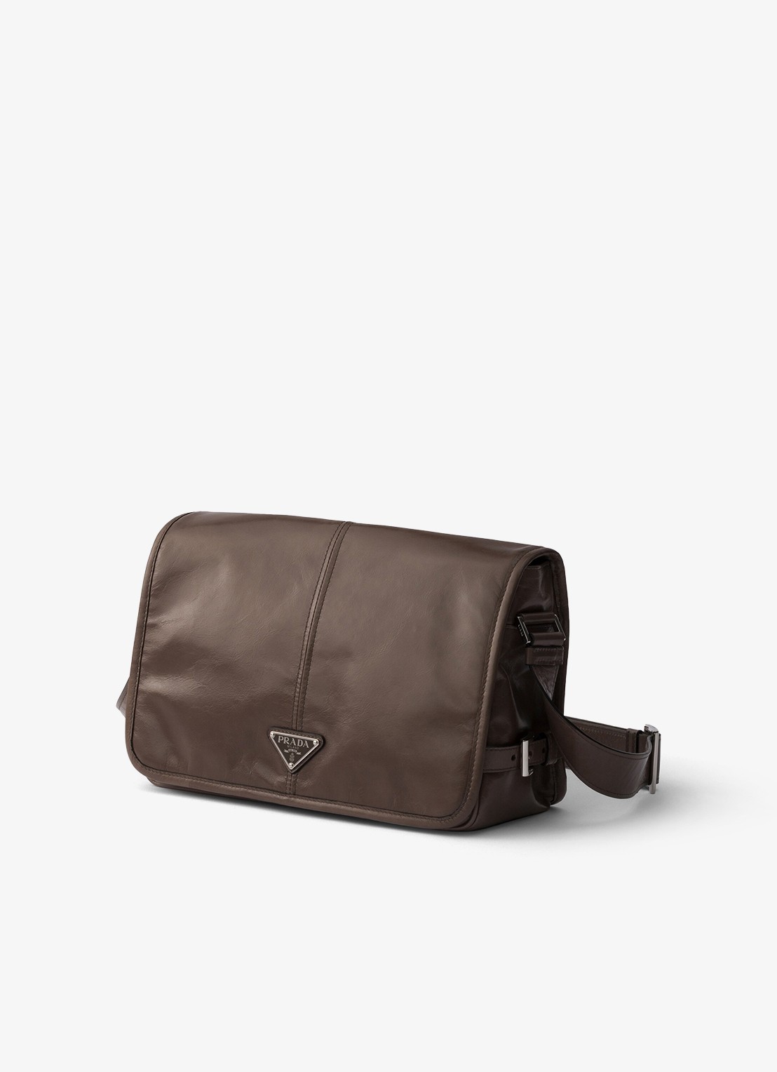 Prada Schoudertas van kalfsleer - voorkant 6 taupe