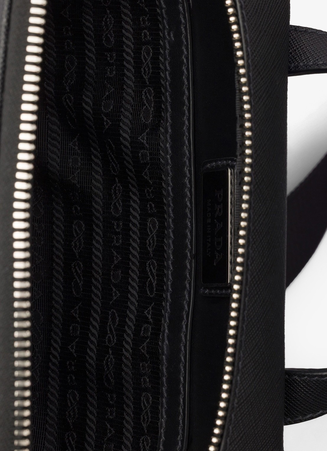 Prada Schoudertas van kalfsleer - detail 3 zwart