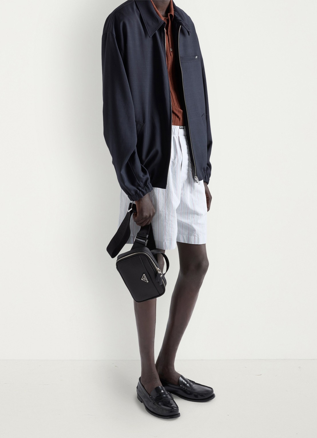 Prada Schoudertas van kalfsleer - detail 4 zwart