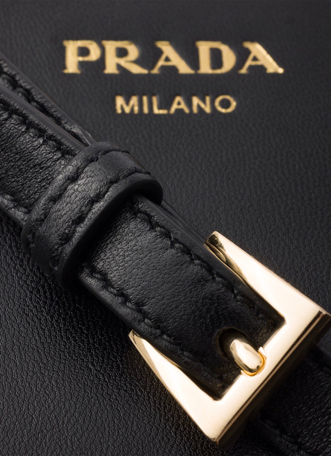 Prada Schoudertas van lamsleer - detail 5 zwart
