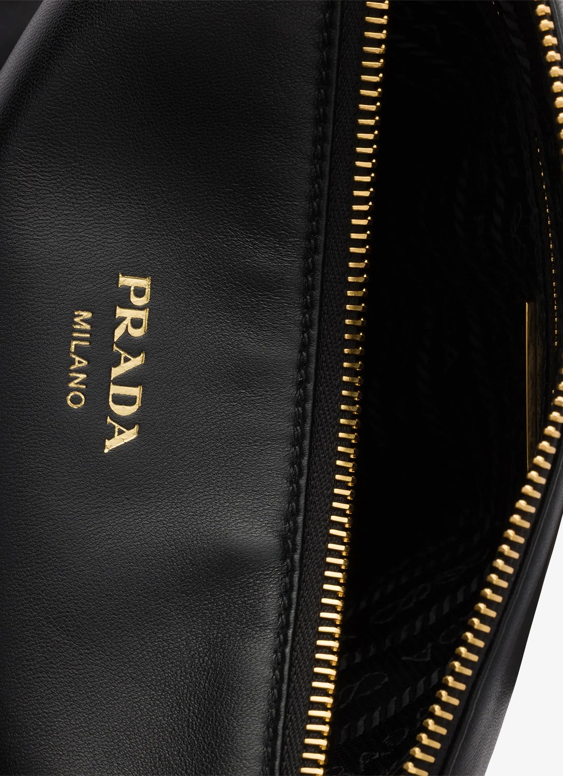 Prada Schoudertas van lamsleer - detail 6 zwart
