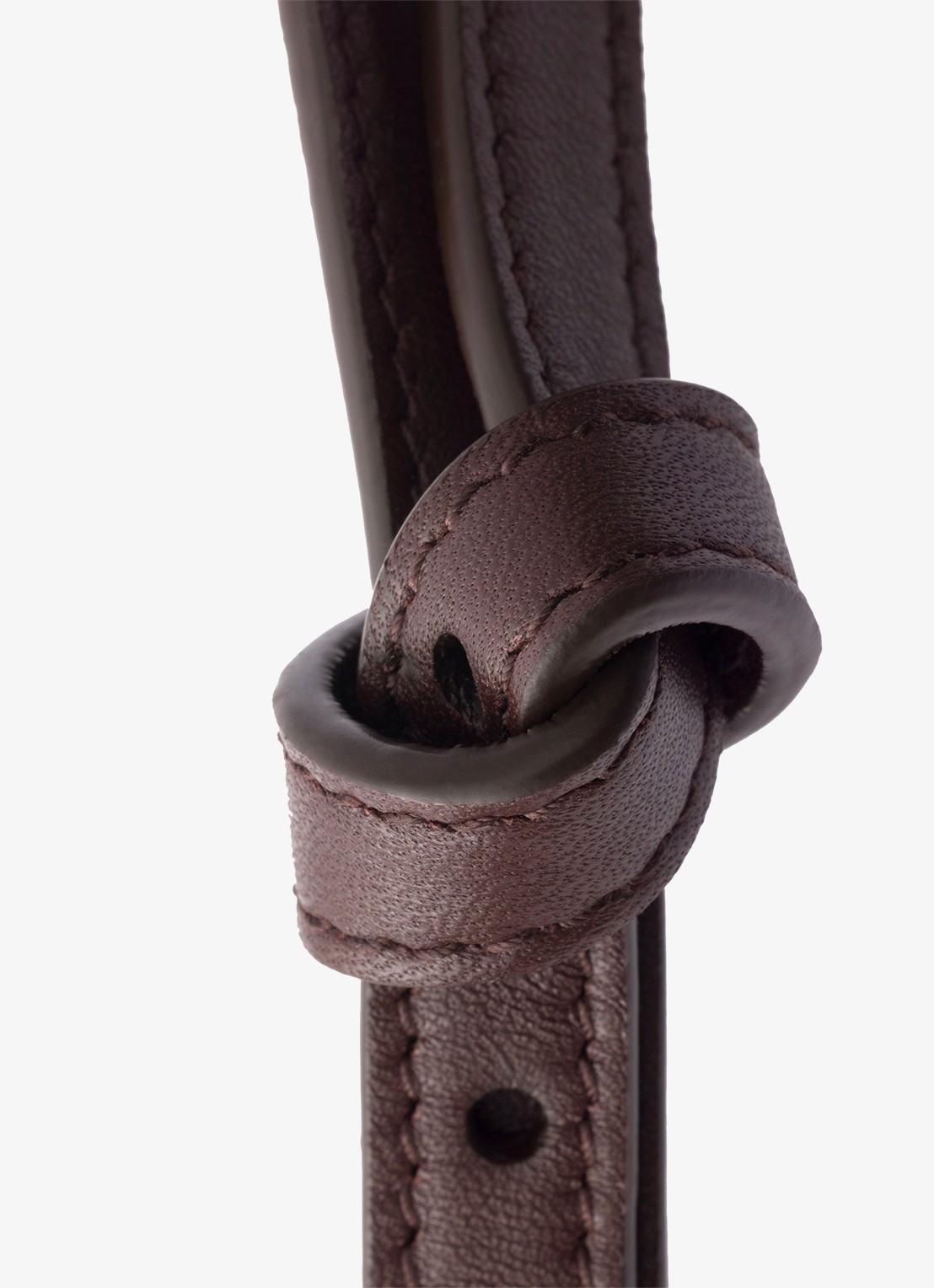 Prada Schoudertas van lamsleer - detail 3 donkerbruin