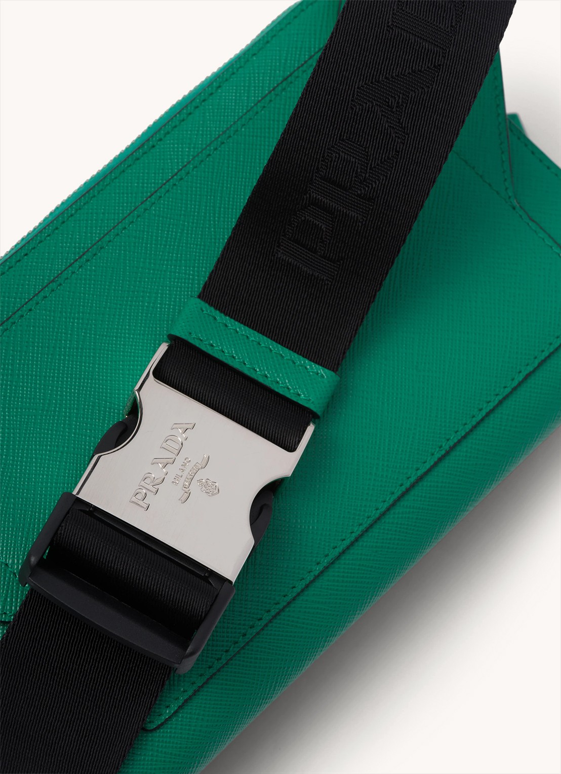Prada Schoudertas van leer - detail 7 groen