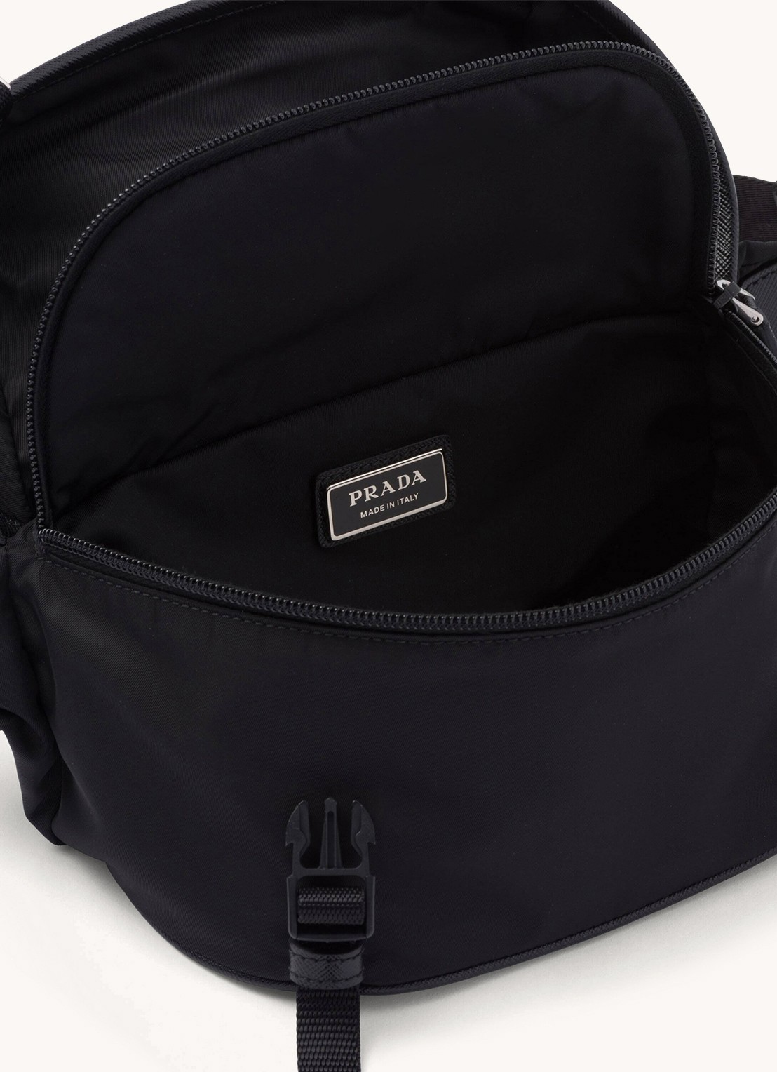 Prada Schoudertas van leer - detail 5 zwart