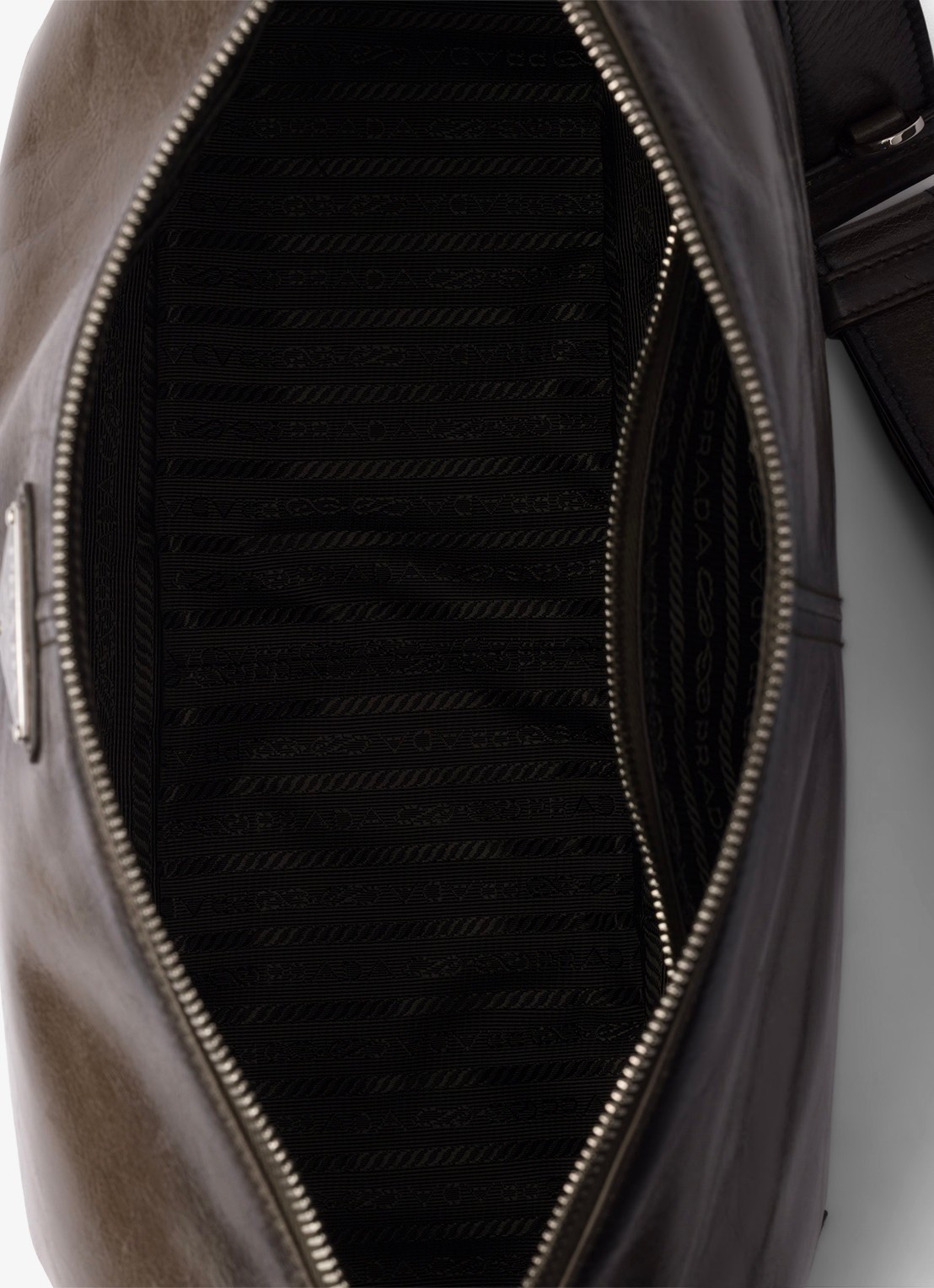 Prada Schoudertas van leer - detail 4 groen