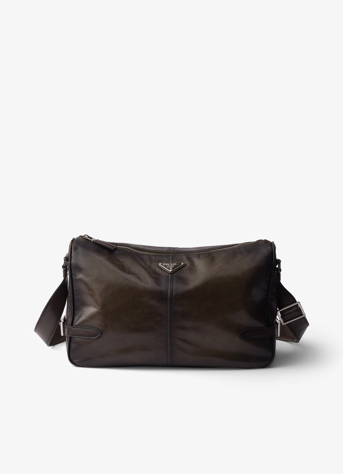 Prada Schoudertas van leer - voorkant 6 groen