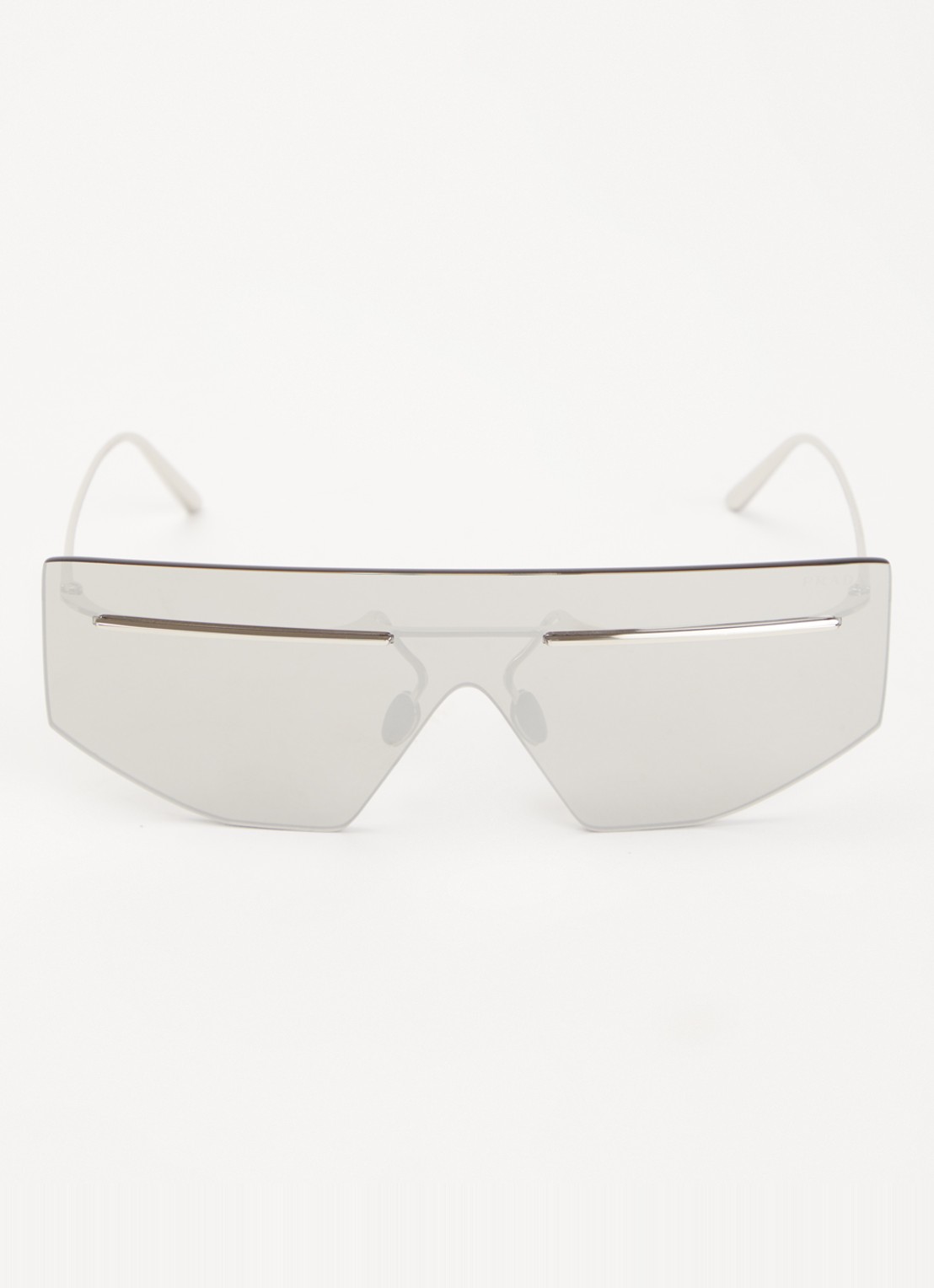 Prada Shield zonnebril PRB55S - detail 2 zilver