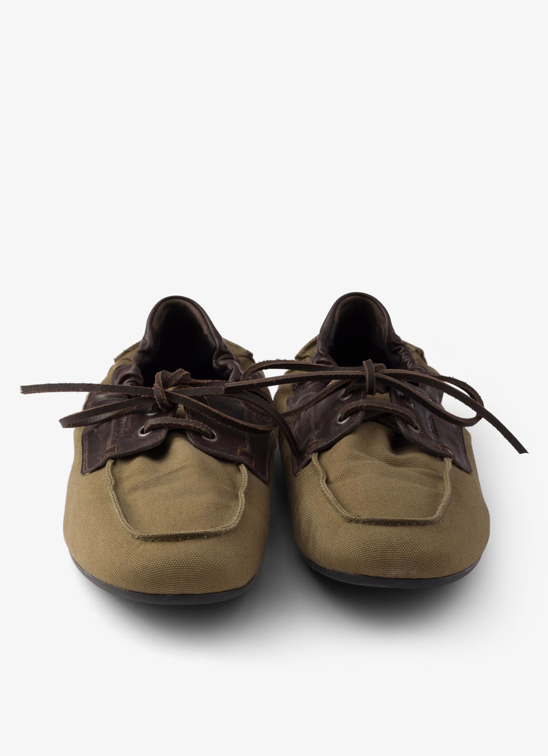 Prada Shuffle bootschoen met kalfsleren details - detail 6 groen