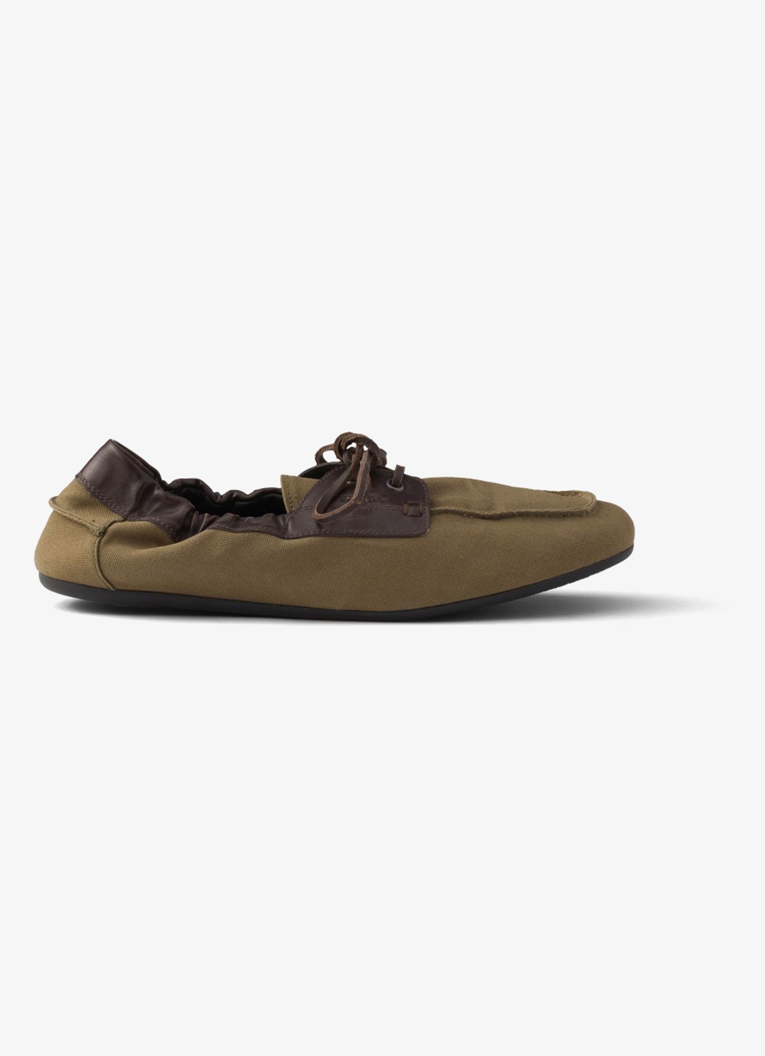 Prada Shuffle bootschoen met kalfsleren details - voorkant groen