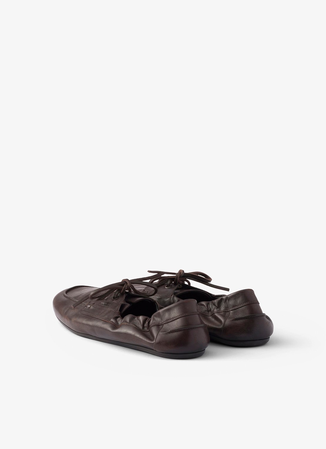 Prada Shuffle bootschoen van kalfsleer - achterkant bruin