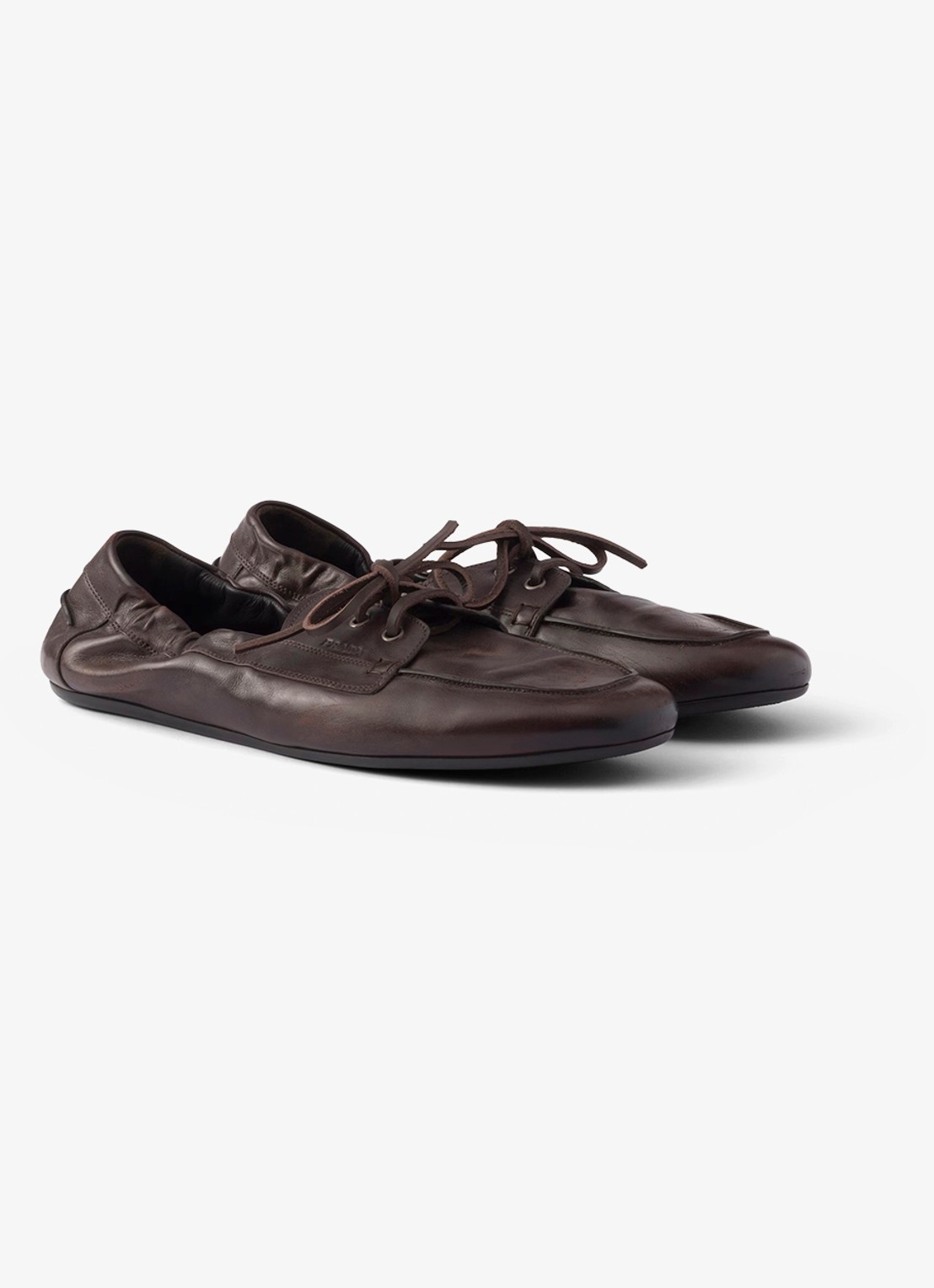Prada Shuffle bootschoen van kalfsleer - voorkant 5 bruin