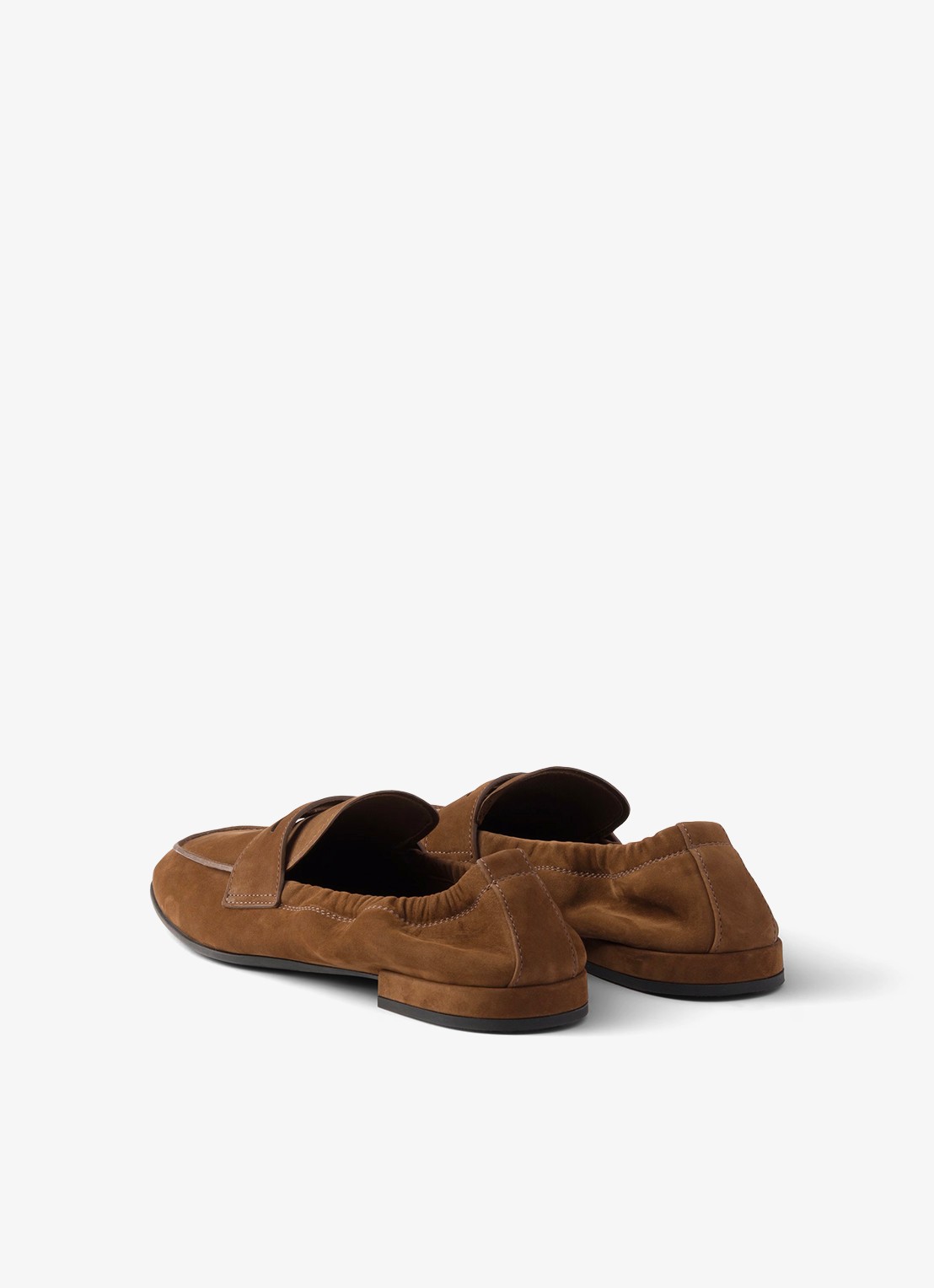 Prada Shuffle loafer van nubuck - achterkant 6 bruin