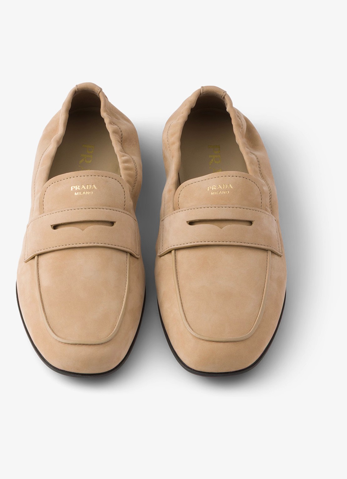 Prada Shuffle loafer van nubuck - detail 4 beige