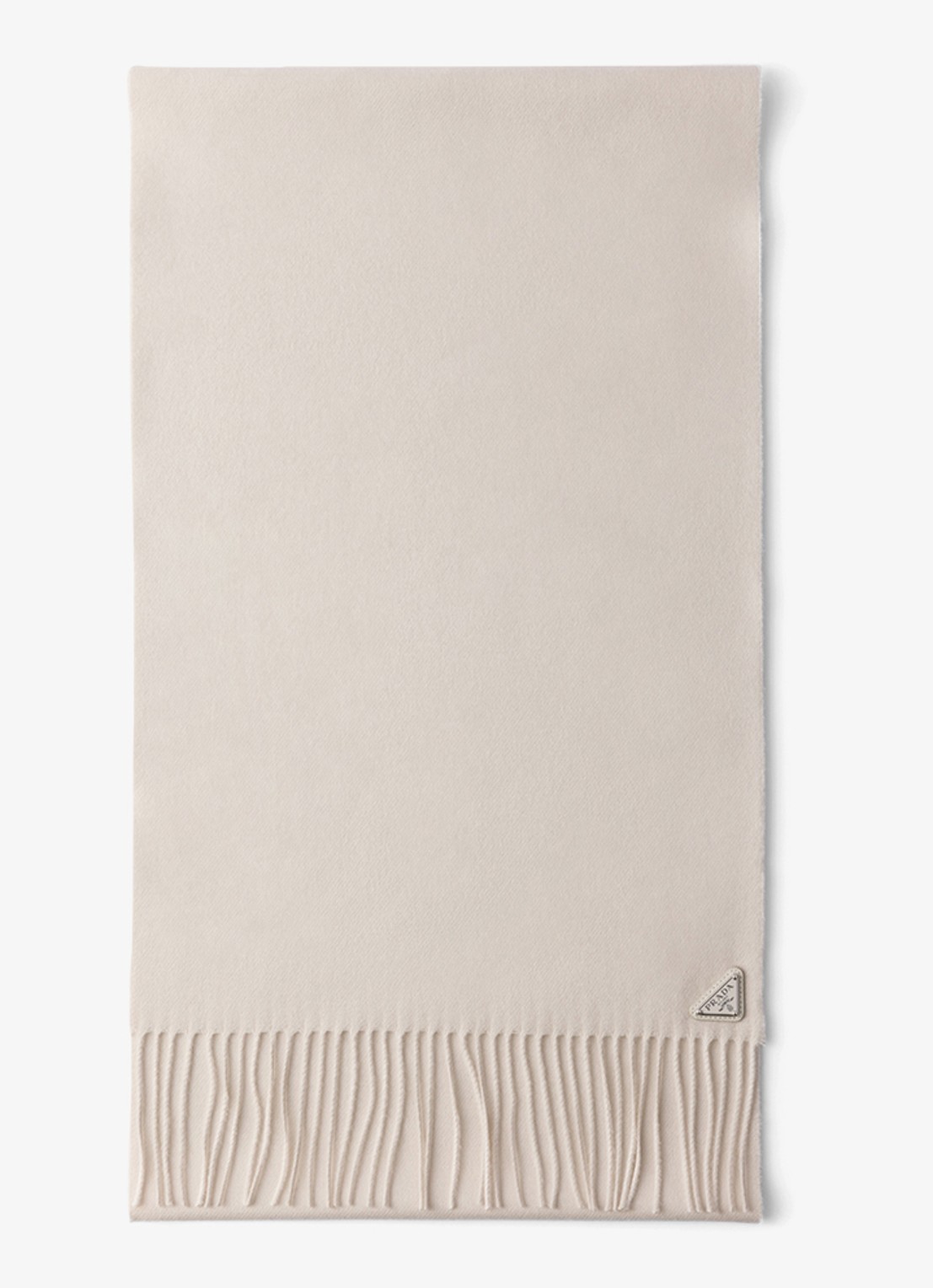 Prada Sjaal in zijdeblend 170 x 35 cm - voorkant 2 gebroken wit