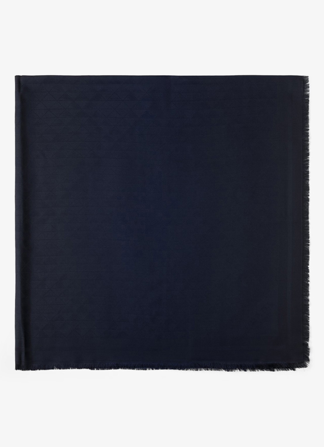 Prada Sjaal in zijdeblend met jacquard dessin 140 x 140 cm - voorkant donkerblauw