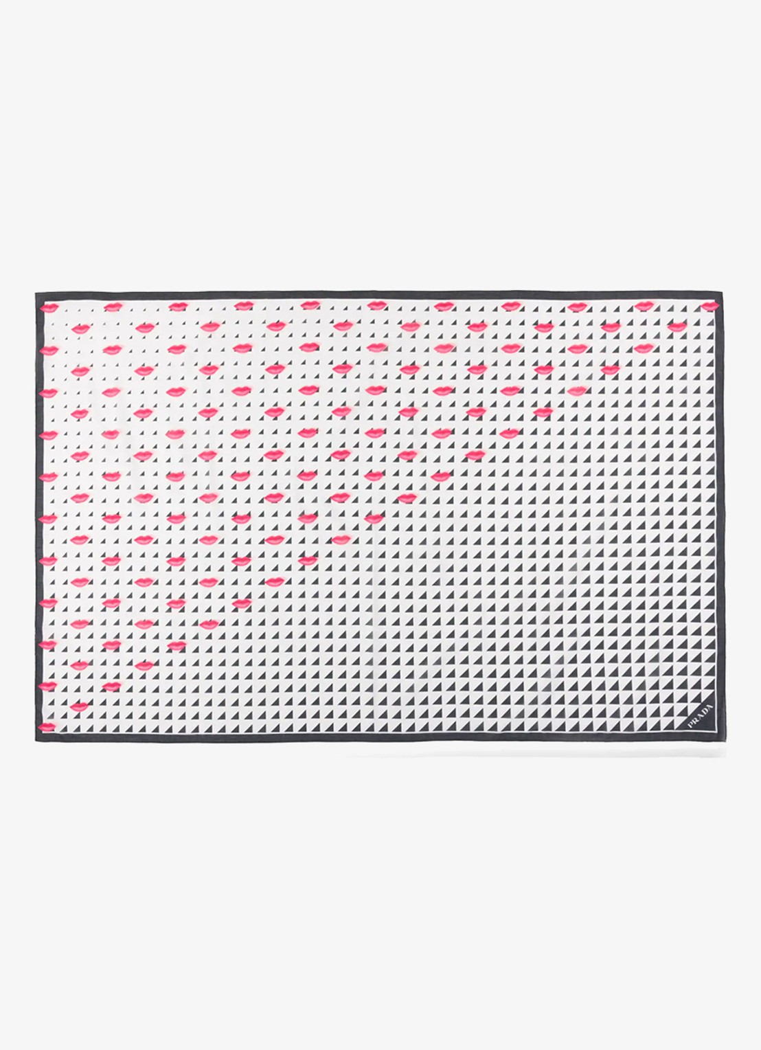 Prada Sjaal met print 140 x 90 cm - voorkant zwart