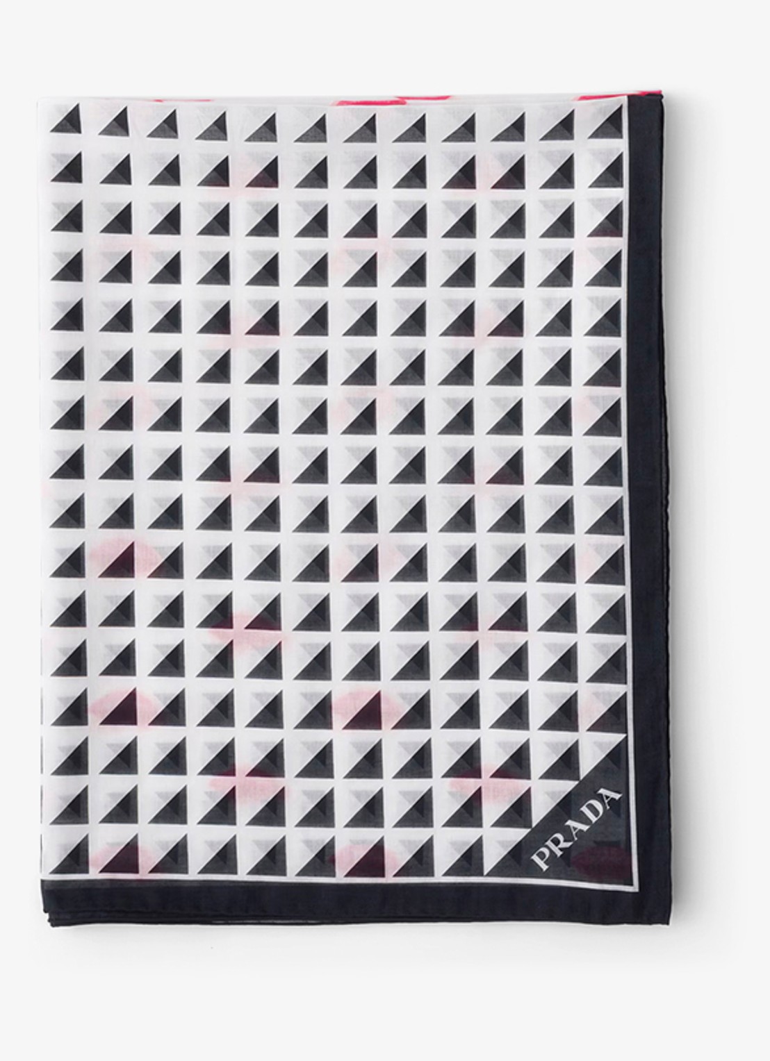 Prada Sjaal met print 140 x 90 cm - voorkant 2 zwart