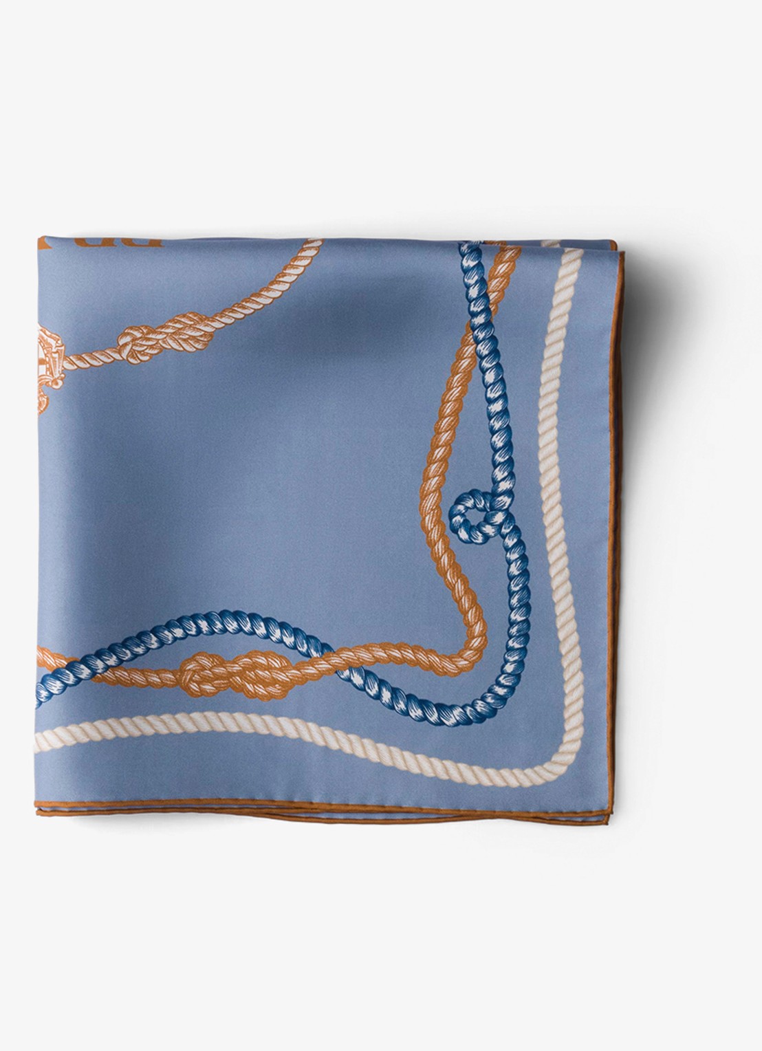 Prada Sjaal van zijde met print 55 x 55 cm - voorkant 3 blauw