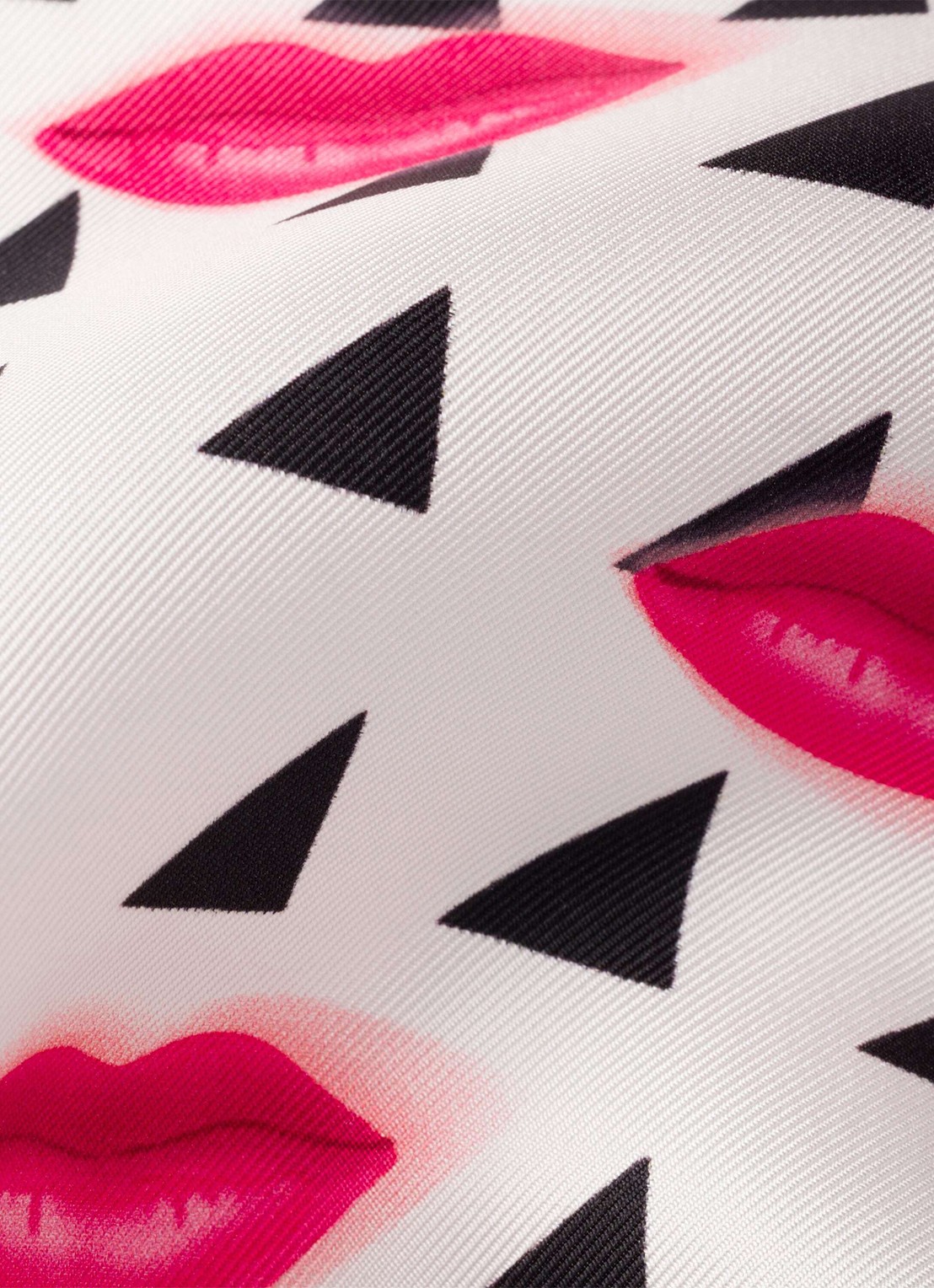 Prada Sjaal van zijde met print 55 x 55 cm - detail 3 zwart
