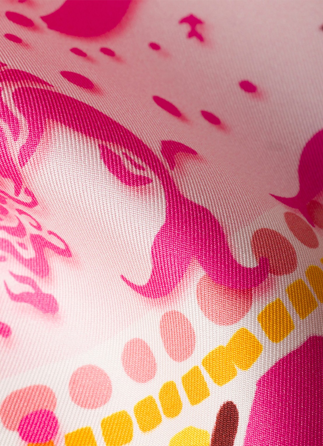 Prada Sjaal van zijde met print 55 x 55 cm - detail 3 roze