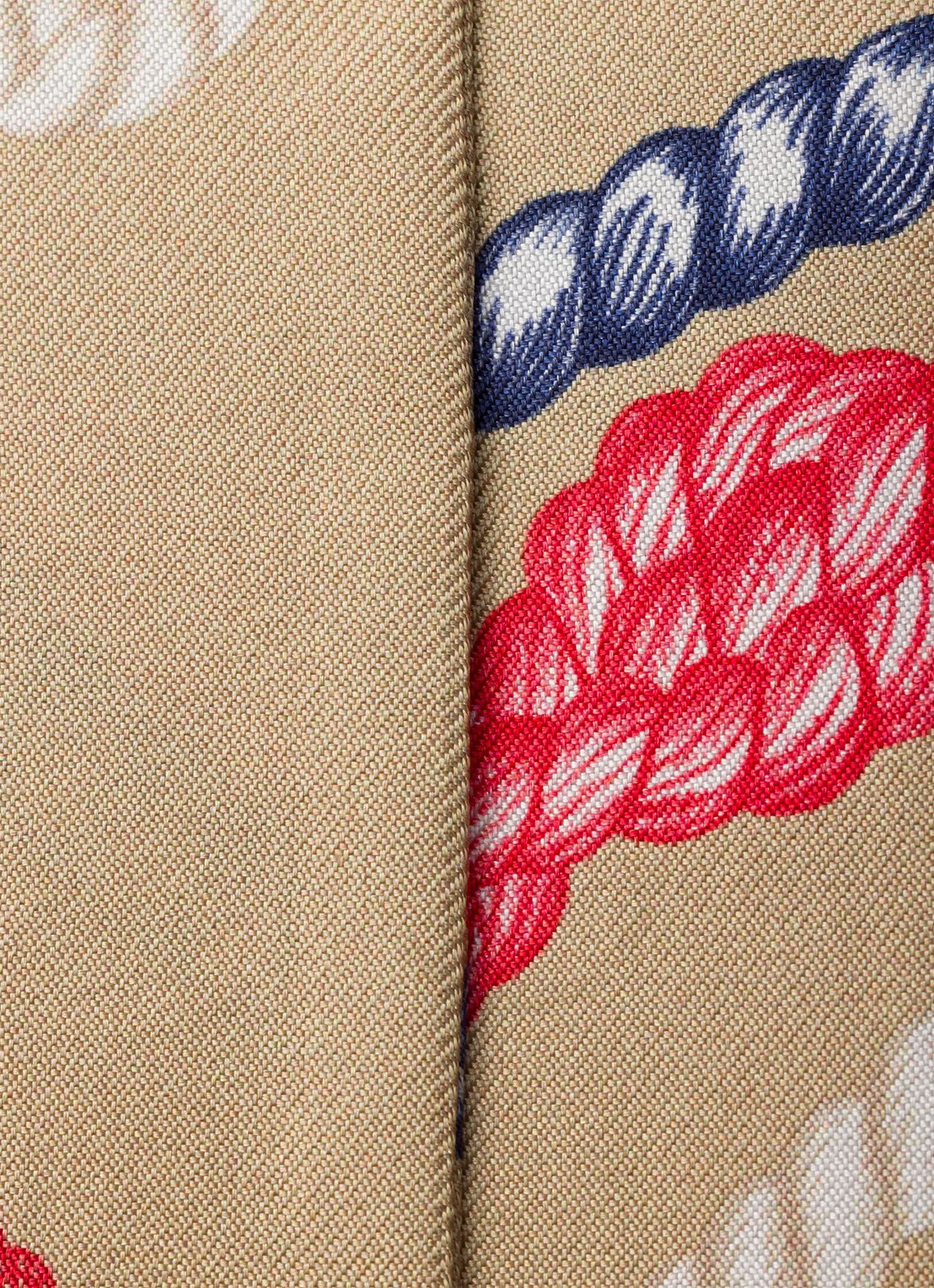 Prada Sjaal van zijde met print 85 x 6 cm - detail beige