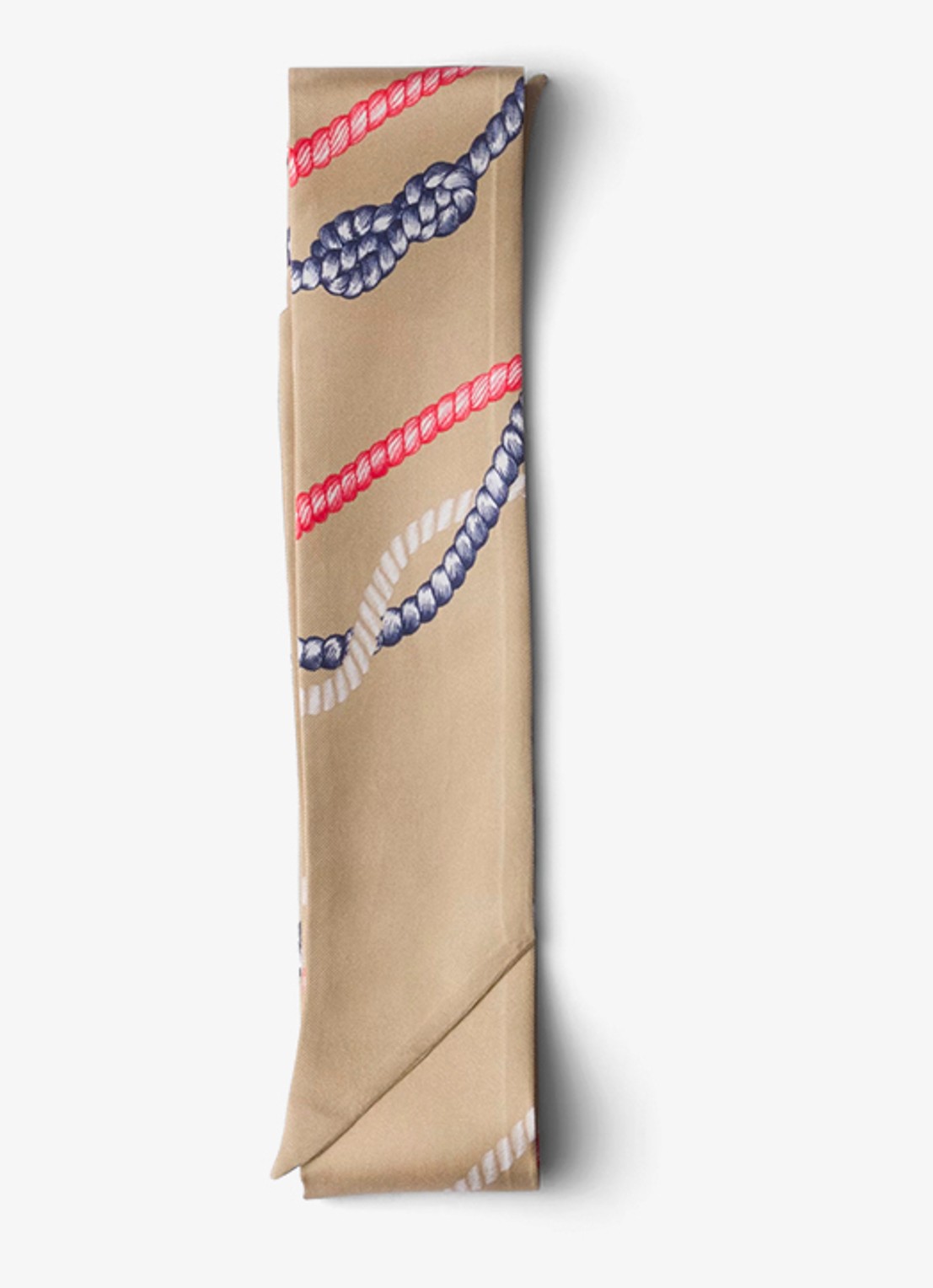 Prada Sjaal van zijde met print 85 x 6 cm - voorkant 3 beige