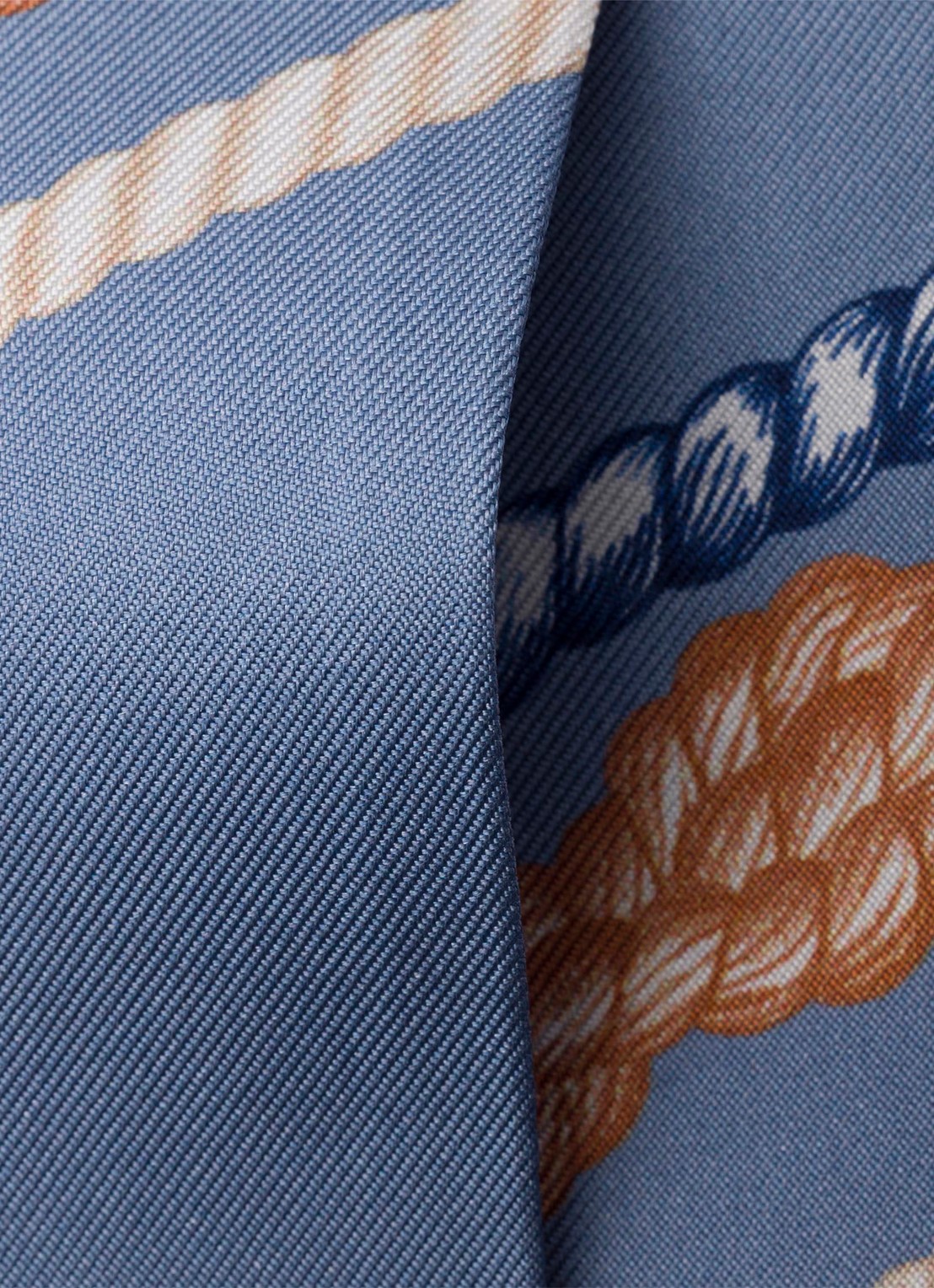 Prada Sjaal van zijde met print 85 x 6 cm - detail 3 lichtblauw
