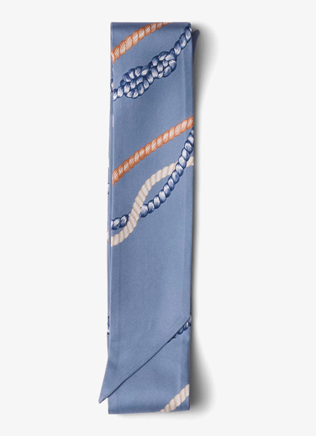 Prada Sjaal van zijde met print 85 x 6 cm - voorkant 2 lichtblauw