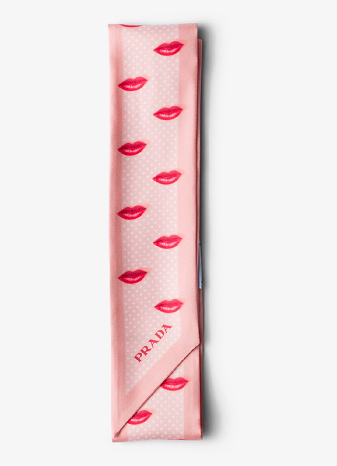 Prada Sjaal van zijde met print - voorkant 2 roze