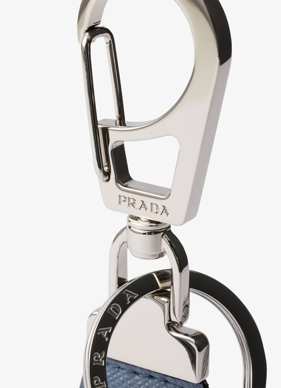 Prada Sleutelhanger van kalfsleer - detail 3 donkerblauw