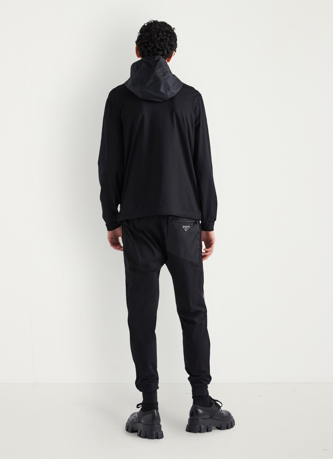 Prada Slim fit broek met ritszakken - achterkant 3 zwart