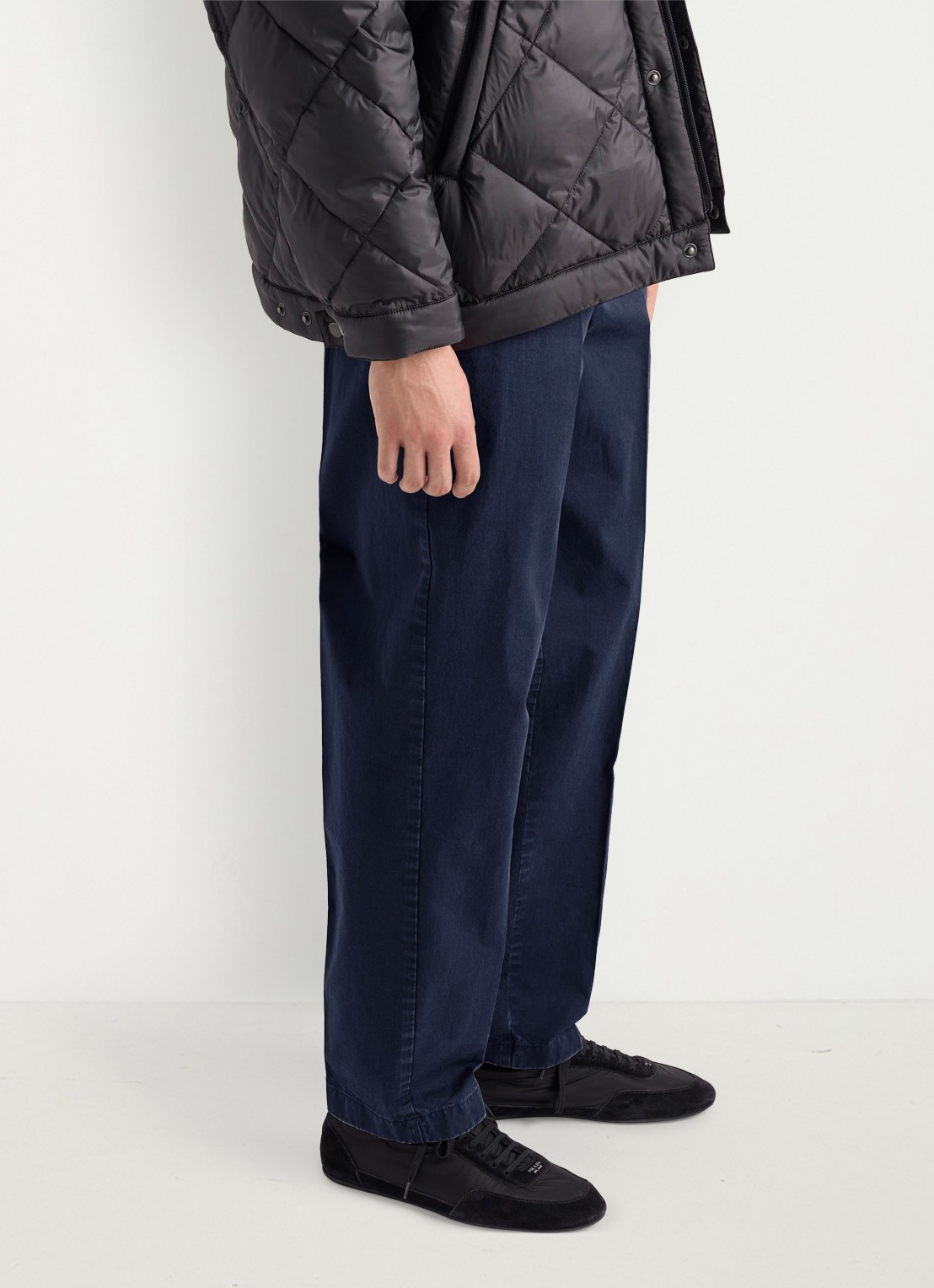 Prada Slim fit chino met steekzakken - detail 4 donkerblauw