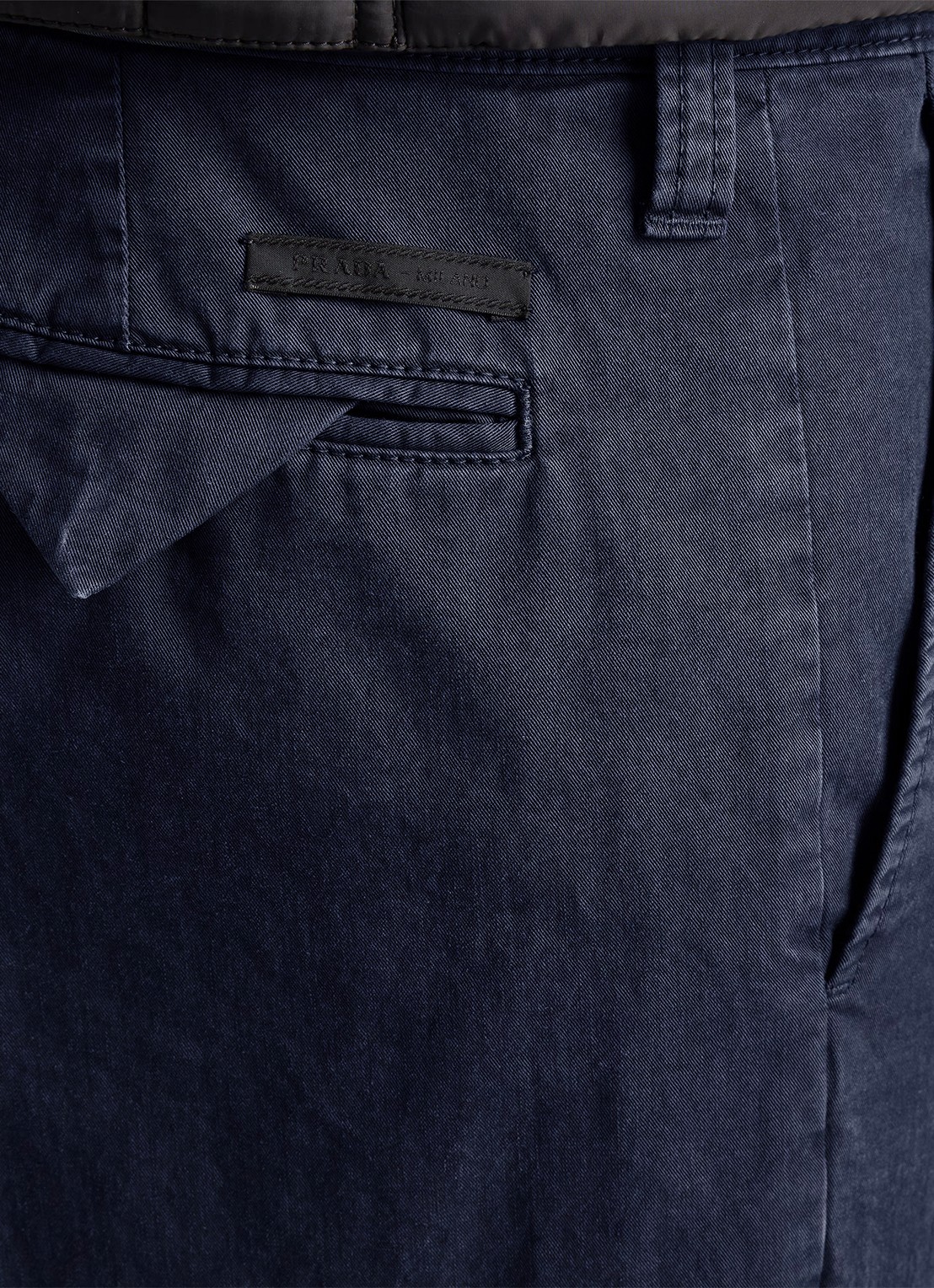 Prada Slim fit chino met steekzakken - detail 5 donkerblauw