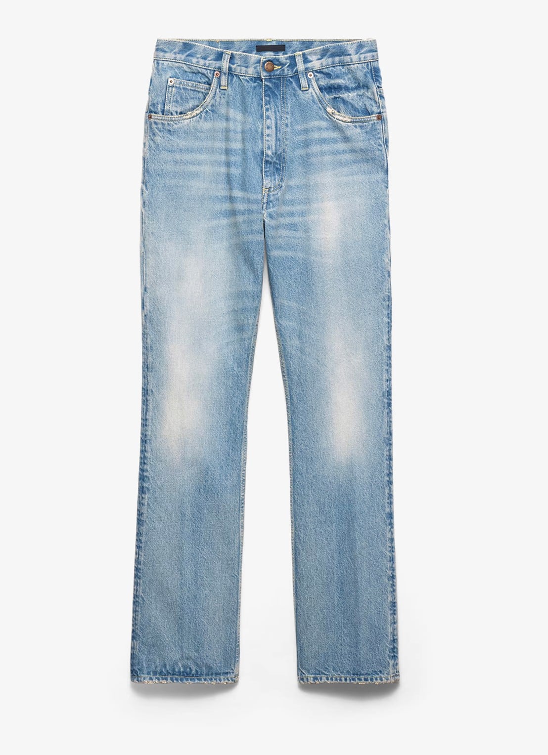 Prada Slim fit jeans met verwassen afwerking - voorkant 5 indigo