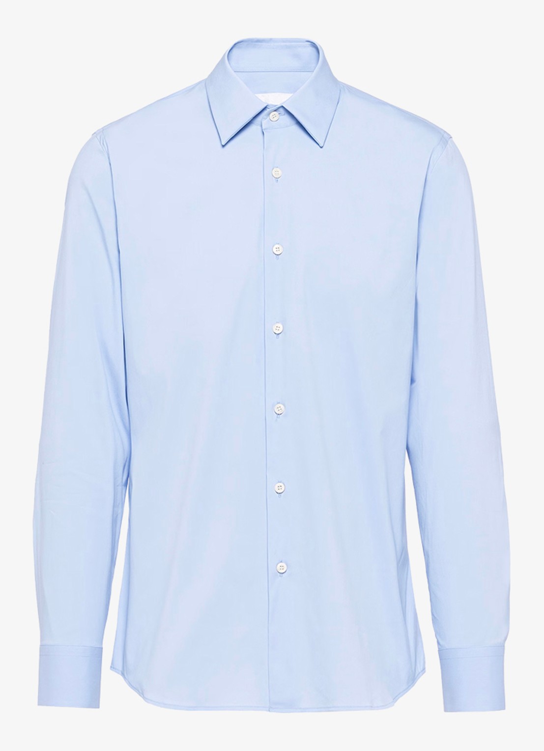 Prada Slim fit overhemd van katoen - voorkant 2 lichtblauw