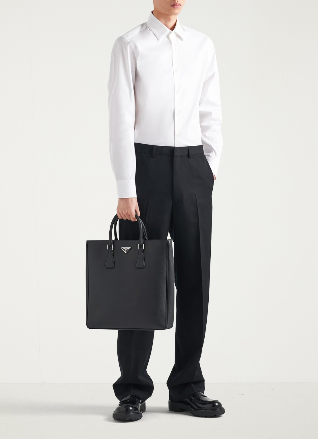 Prada Slim fit overhemd van katoen - voorkant 2 wit