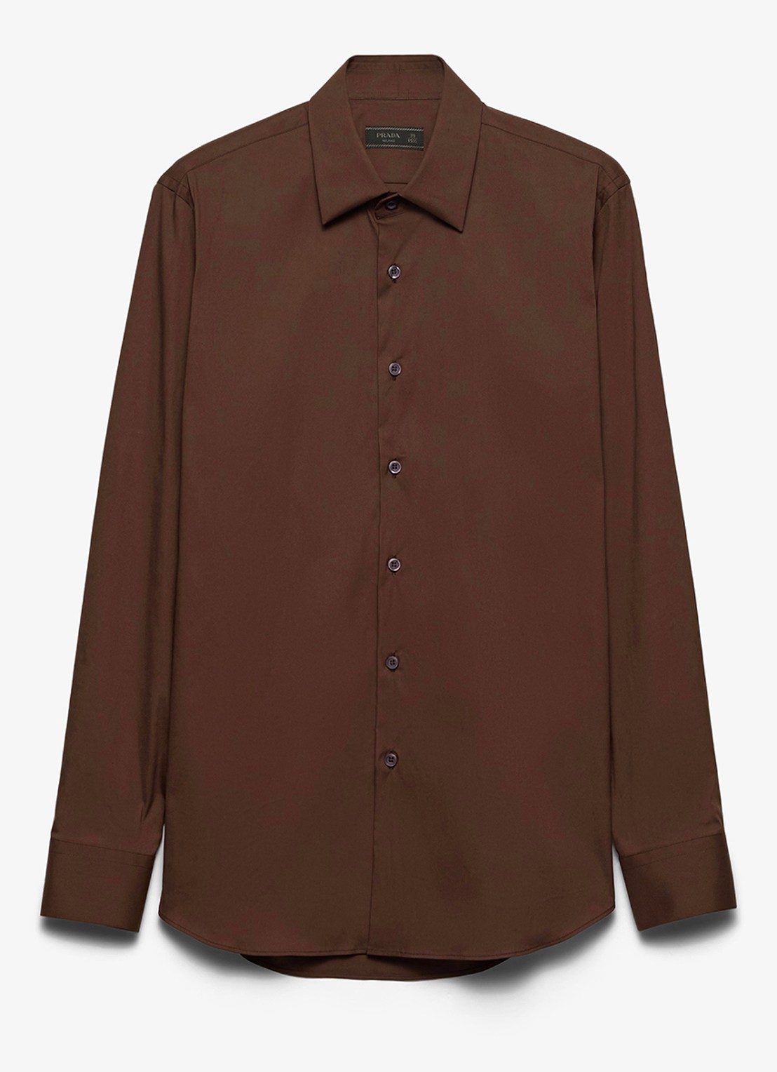 Prada Slim fit overhemd van katoen - voorkant 4 bruin