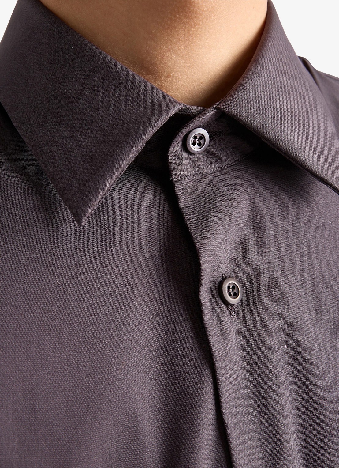 Prada Slim fit overhemd van katoen - detail 3 grijs
