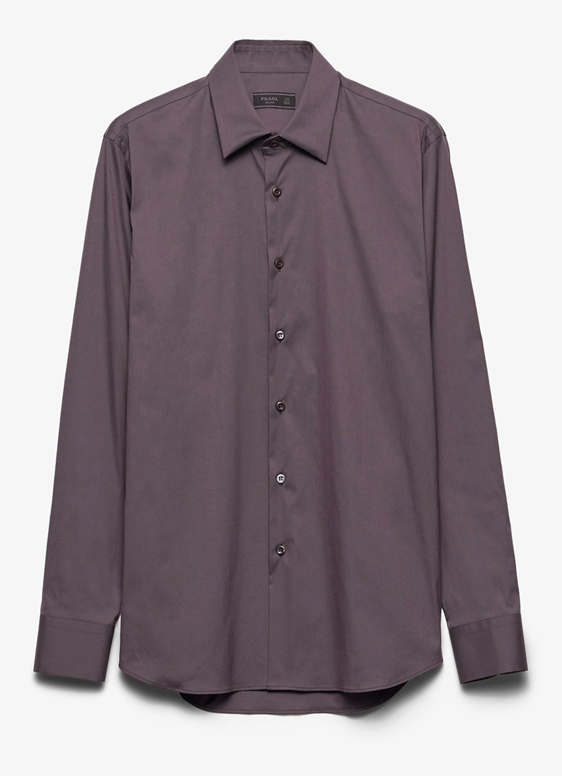 Prada Slim fit overhemd van katoen - voorkant 4 grijs