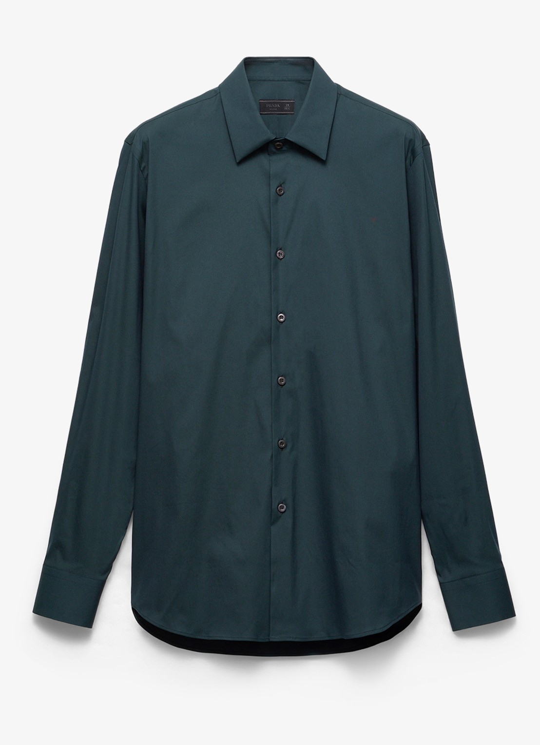 Prada Slim fit overhemd van katoen - voorkant groen