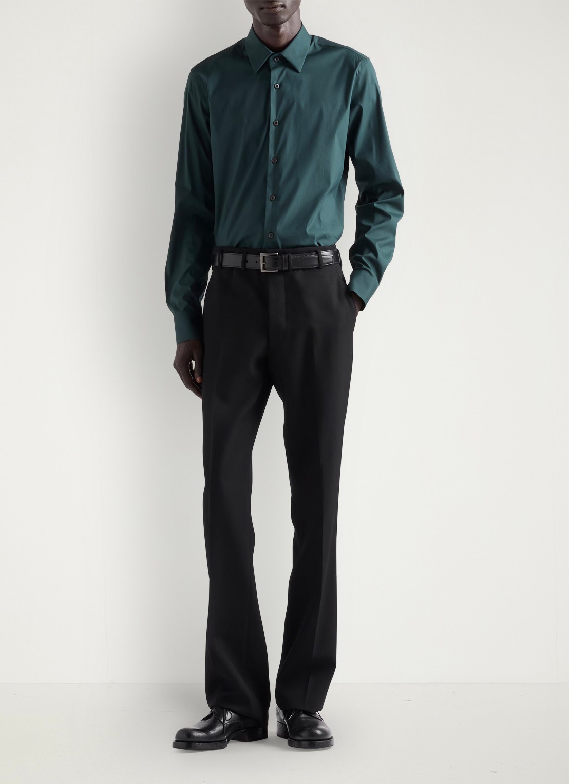 Prada Slim fit overhemd van katoen - voorkant 2 groen