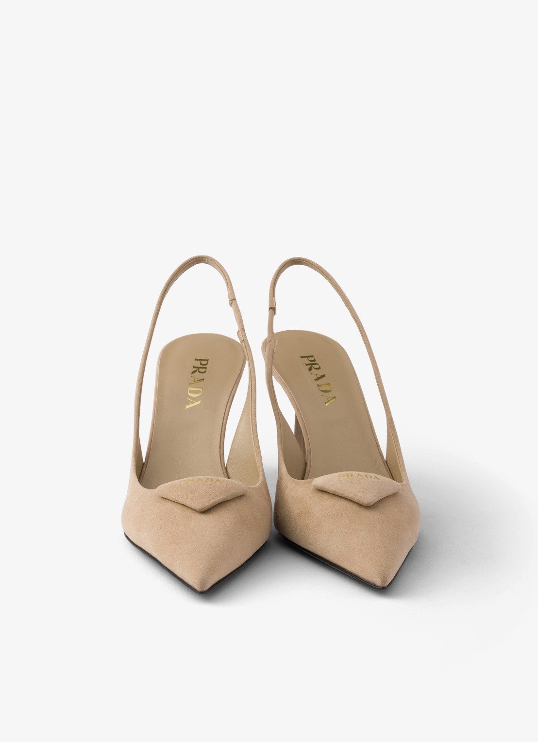 Prada Slingback van geitensuède - detail 2 beige