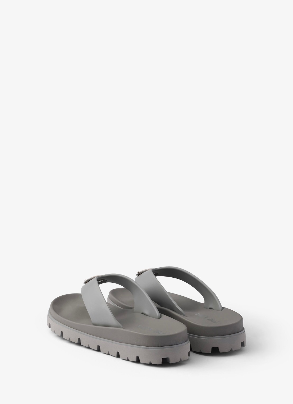 Prada Slipper met logo - achterkant grijs