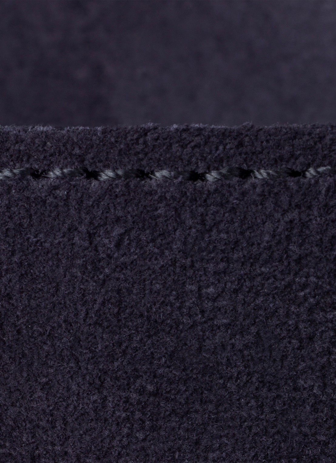 Prada Slipper van suède - detail 6 donkerblauw