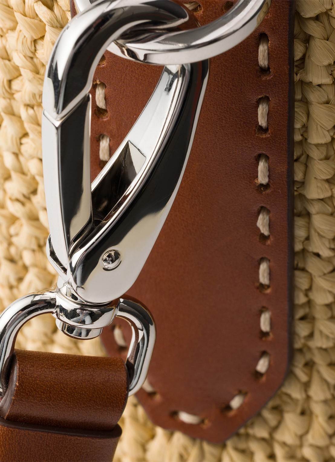 Prada Small crossbodytas van crochet met logo - detail 4 beige