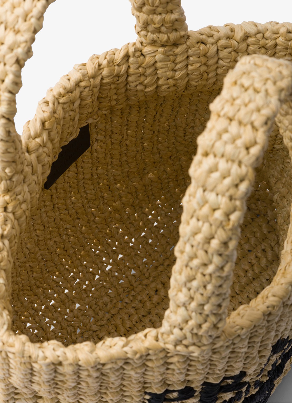 Prada Small handtas van crochet met logo - detail 4 beige