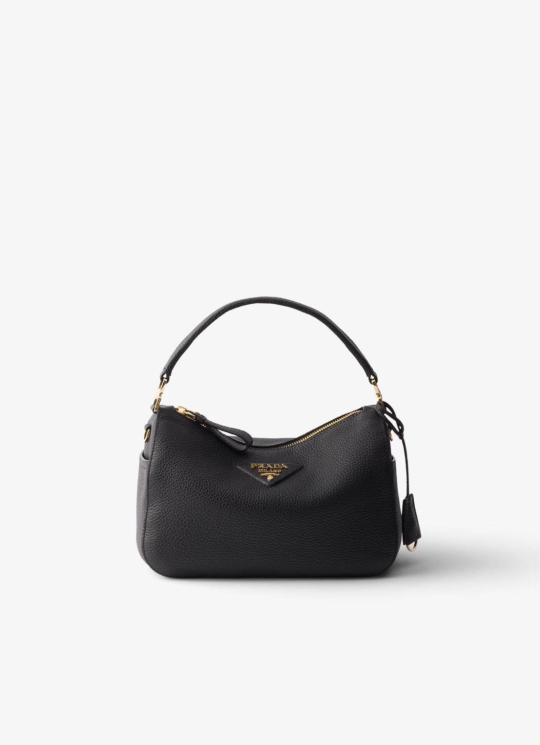 Prada Small handtas van kalfsleer - voorkant zwart