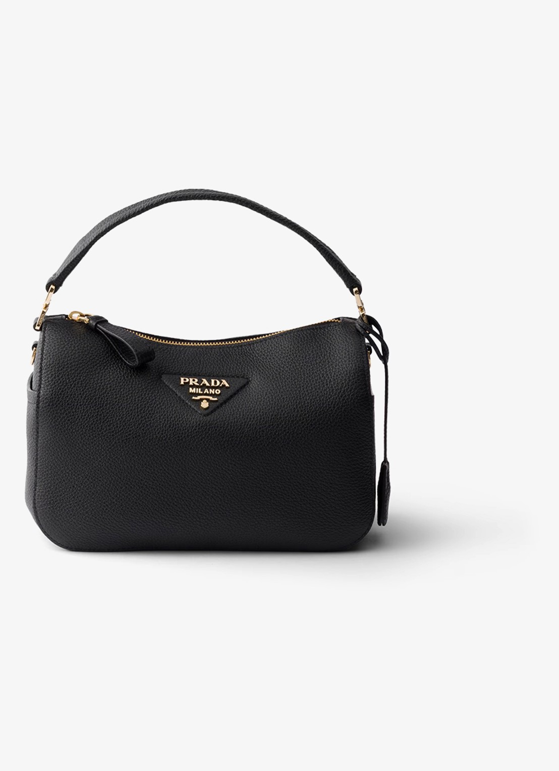 Prada Small handtas van kalfsleer - voorkant 2 zwart