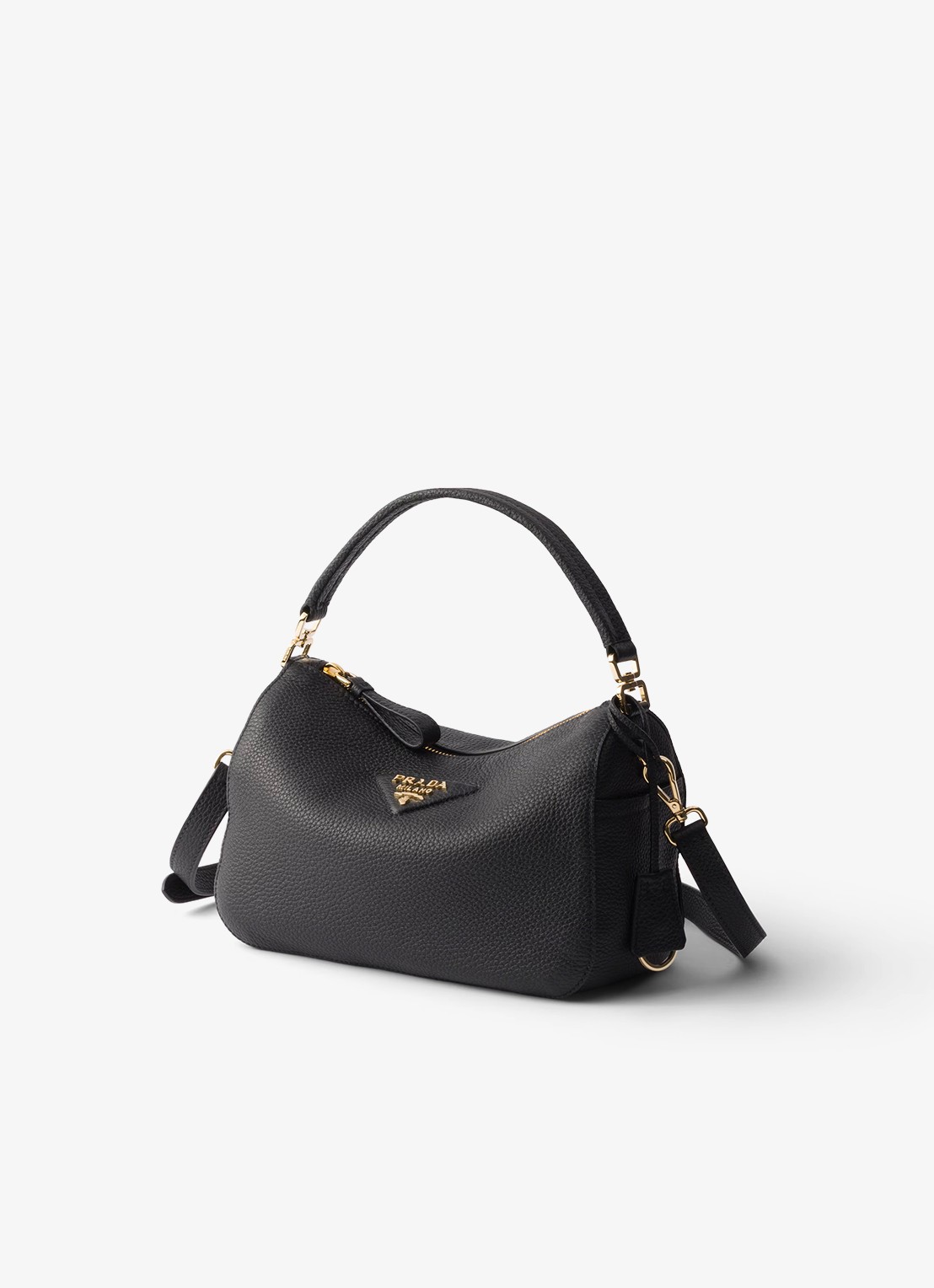 Prada Small handtas van kalfsleer - voorkant 2 zwart